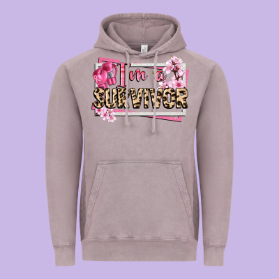 Im A Survivor Cancer Awareness Vintage Hoodie Designed By Cowgirlartshop