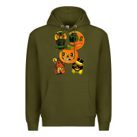 Army Green Vintage Halloween Premium Hoodie - minhPixels