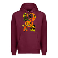 Burgundy Vintage Halloween Premium Hoodie - minhPixels