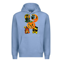 Colony Blue Vintage Halloween Premium Hoodie - minhPixels