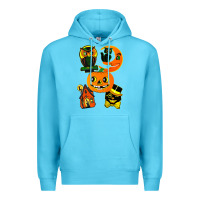 Ocean Blue Vintage Halloween Premium Hoodie - minhPixels