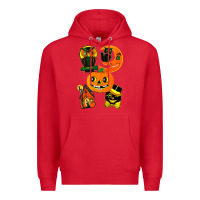 Red Vintage Halloween Premium Hoodie - minhPixels