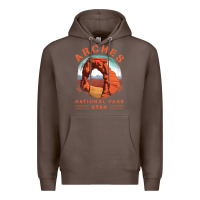 Coffee Cool Arches National Park Utah Premium Hoodie - minhPixels