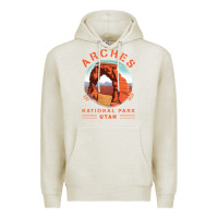 Oatmeal Heather Cool Arches National Park Utah Premium Hoodie - minhPixels