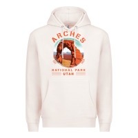 Pale Pink Cool Arches National Park Utah Premium Hoodie - minhPixels