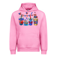 Fuchsia Pink 4th of july coffee cups Urban Hoodie - AdoDesignShop
