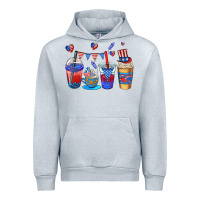 Heather Grey 4th of july coffee cups Urban Hoodie - AdoDesignShop