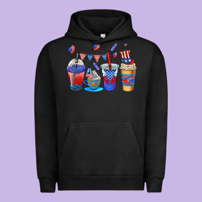 4th Of July Coffee Cups Urban Hoodie Designed By Adodesignshop