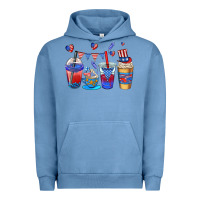 Pigment Pebble Blue 4th of july coffee cups Urban Hoodie - AdoDesignShop