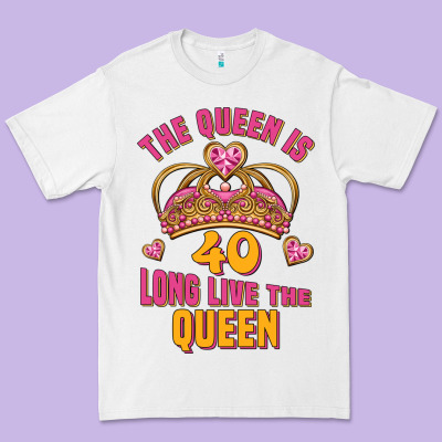 The Queen Is 40 Long Live The Queen Premium Tee Designed By Jasminsmagicworld