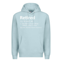 Blue Mist Retired Definition Not My Problem Anymore Funny Retirement Premium Hoodie - minhPixels
