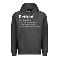 Charcoal Heather Retired Definition Not My Problem Anymore Funny Retirement Premium Hoodie - minhPixels