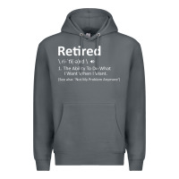 Rock Retired Definition Not My Problem Anymore Funny Retirement Premium Hoodie - minhPixels