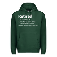 Sports Green Retired Definition Not My Problem Anymore Funny Retirement Premium Hoodie - minhPixels