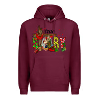 Burgundy True Story Holy Family Premium Hoodie - FaDigitalArtStudio