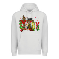 Dove Grey True Story Holy Family Premium Hoodie - FaDigitalArtStudio