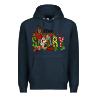 Navy True Story Holy Family Premium Hoodie - FaDigitalArtStudio