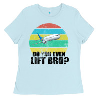 Baby Blue Do You Even Lift Bro Ladies Tee - Bettercallsaul