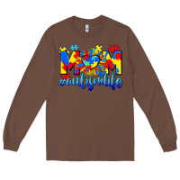 Chestnut Mom Autism life Long Sleeve Tee - CowGirlArtShop