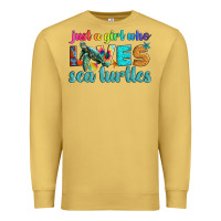 Antique Gold just a girl who loves sea turtle Premium Sweatshirt - Artiststas