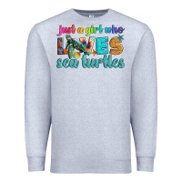 Heather Grey just a girl who loves sea turtle Premium Sweatshirt - Artiststas