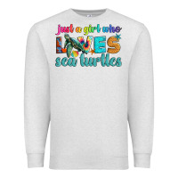 Oatmeal Heather just a girl who loves sea turtle Premium Sweatshirt - Artiststas