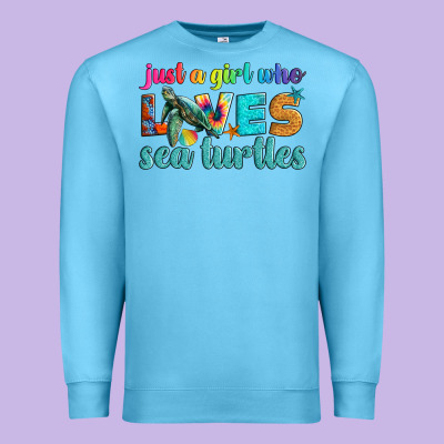 Just A Girl Who Loves Sea Turtle Premium Sweatshirt Designed By Artiststas