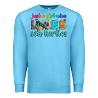 Ocean Blue just a girl who loves sea turtle Premium Sweatshirt - Artiststas