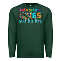 Sports Green just a girl who loves sea turtle Premium Sweatshirt - Artiststas