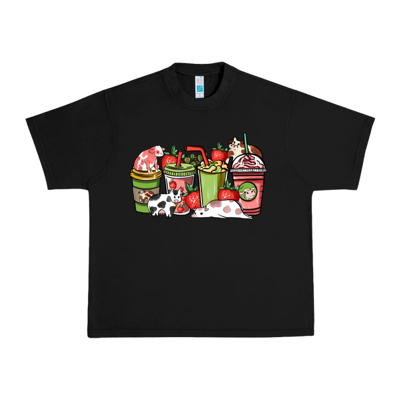 Cow And Strawberry Coffee Cups Urban Heavy Tee by HowdyJamesFarm | Teevron