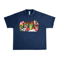 Navy Cow and strawberry coffee cups Urban Heavy Tee - HowdyJamesFarm