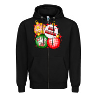Black merry christmas ball Zipper Hoodie - CowhideDigitalArt