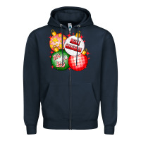 Navy merry christmas ball Zipper Hoodie - CowhideDigitalArt