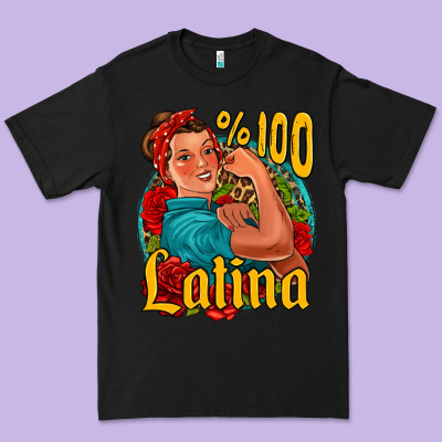 Hundred Percent Latina Strong Woman Premium Tee Designed By Jasminsmagicworld