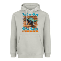 Moon Dust just a boy who loves baby spinosaurus Heavyweight Hoodie - Artiststas