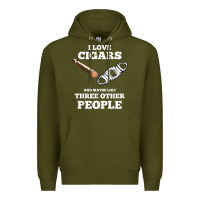 Army Green Funny Cigar Accessories Gift Set Cigar Lover Smokers Party Premium Hoodie - minhPixels
