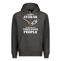 Charcoal Heather Funny Cigar Accessories Gift Set Cigar Lover Smokers Party Premium Hoodie - minhPixels