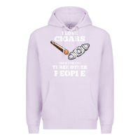 Lilac Funny Cigar Accessories Gift Set Cigar Lover Smokers Party Premium Hoodie - minhPixels