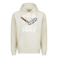 Oatmeal Heather Funny Cigar Accessories Gift Set Cigar Lover Smokers Party Premium Hoodie - minhPixels