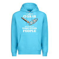 Ocean Blue Funny Cigar Accessories Gift Set Cigar Lover Smokers Party Premium Hoodie - minhPixels