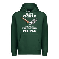 Sports Green Funny Cigar Accessories Gift Set Cigar Lover Smokers Party Premium Hoodie - minhPixels