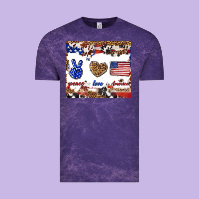 Peace Love America Vintage Tee Designed By Tumblerdesignbyshophia