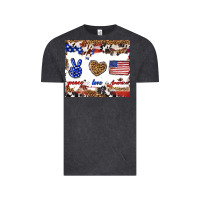 Vintage Black peace love america Vintage Tee - TumblerDesignByShophia