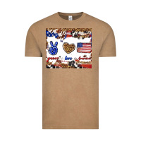 Vintage Coffee peace love america Vintage Tee - TumblerDesignByShophia