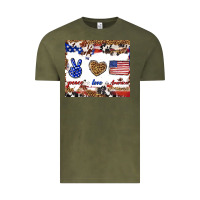 Vintage Olive peace love america Vintage Tee - TumblerDesignByShophia
