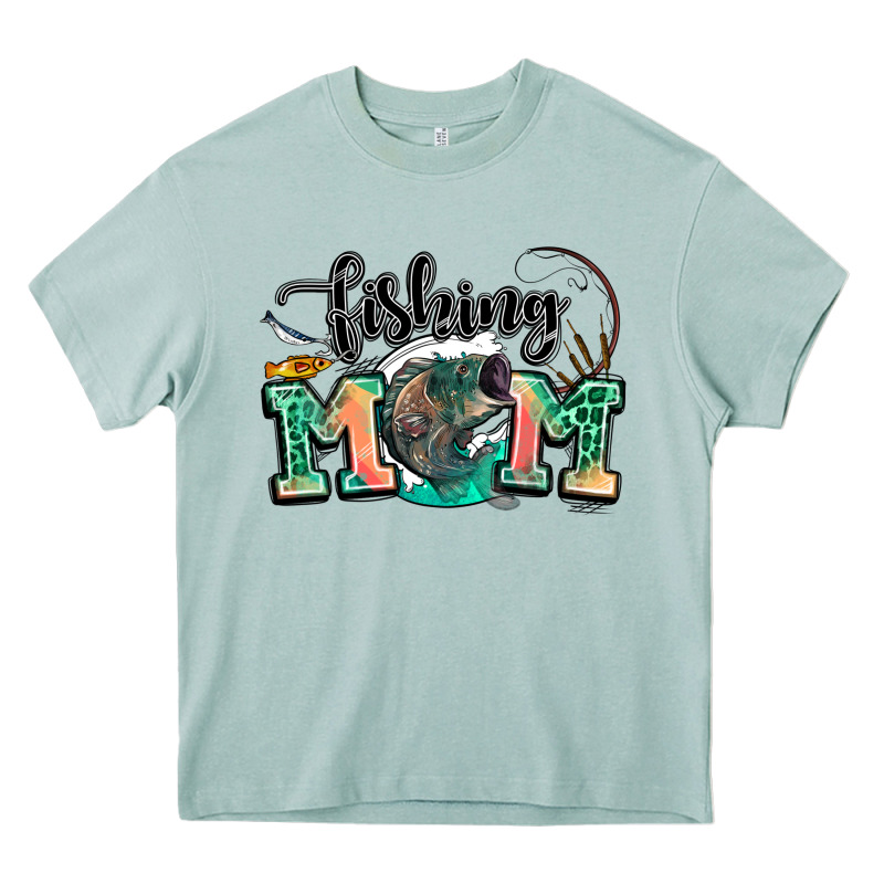 Fishing Mom Heavy Core Tee by LillyAllenDesigns | Teevron