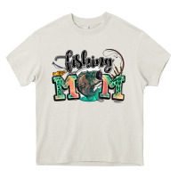 Cream fishing mom Heavy Core Tee - LillyAllenDesigns