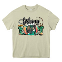 Mossy fishing mom Heavy Core Tee - LillyAllenDesigns