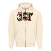 Sandshell joy Christmas cows Zipper Hoodie - CowhideDigitalArt