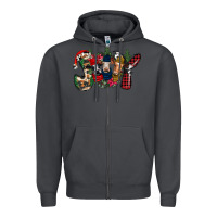 Smoke joy Christmas cows Zipper Hoodie - CowhideDigitalArt